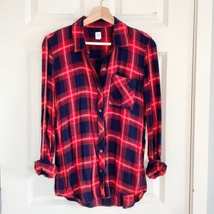 GAP Red Plaid Flannel Button Down